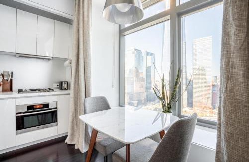 Financial District Apartment | Modern Studio in Tribeca with Rooftop Deck & Gym Access