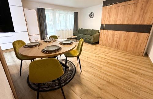 Leukerbad Apartment | Delightful Studio with Terrace and Large Garden Oasis
