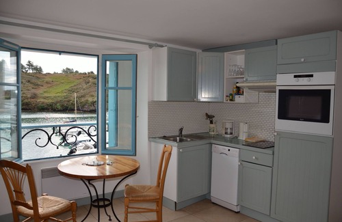 Sauzon Apartment | Oceanfront Studio - SAUZON with Pool & 9.8 Guest Rating