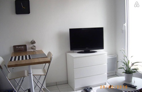 Les Sables d'Olonne Apartment | Inviting Studio Terrace with Ocean View in Secure Residence