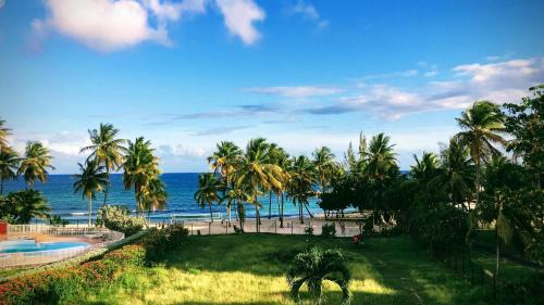 Pointe de la verdure Apartment | Oceanfront Studio Vue Mer Le Gosier with Pool & Hot Tub