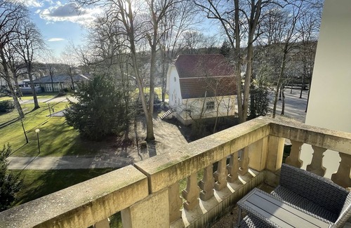 Bad Rothenfelde Apartment | Cozy Studio with Balcony & Scenic Salt Works View