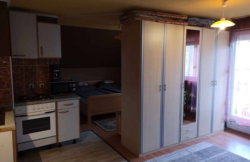 Balatongyorok Apartment | Cozy Studio with Garden, Pool, and High-Speed Internet