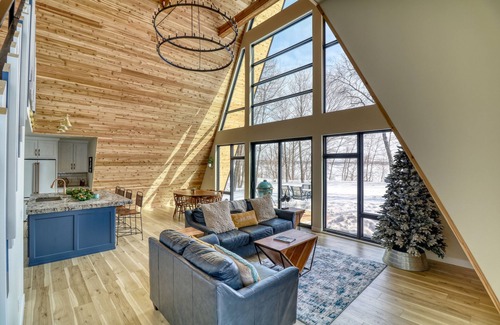 Richwood Cabin | Exceptional A-frame Cabin with Lake Views Near Detroit Lakes