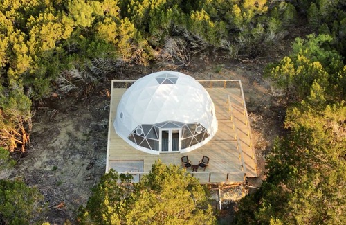 Marble Falls Villa | Unforgettable Mountain View Dome Glamping at Loving Heart Retreats
