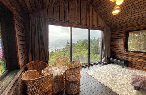 Fiskabygd Cabin | Stunning fiord panorama view off-grid forest cabin