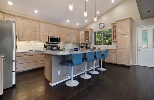Kaleva House | Stunning Lake House 200' of Lakefront with Kayaks Game Room
