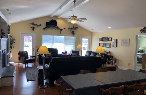 Lake Ozark House | Ideal Lakefront Retreat: Private Deck, Dock & Pool Access