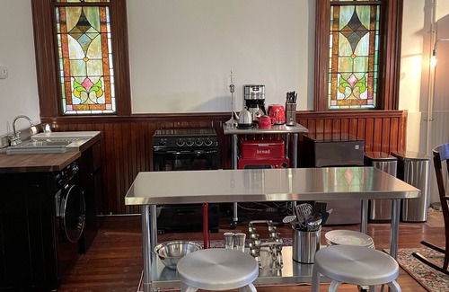 Noank House | Unique 1902 Gothic Chapel Loft in Seaside Village