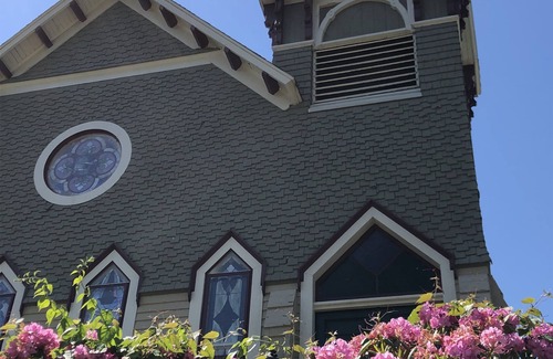 Noank House | Unique 1902 Gothic Chapel Loft in Seaside Village