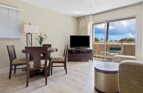 Wailua House | Stunning Mountain View 1BR Suites | Living Area + Kitchen | Close to Beach