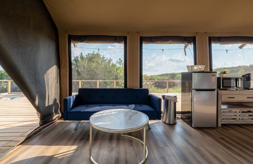 Marble Falls Cabin | Glamorous Yurt Glamping with Mountain Views & Family-Friendly Amenities