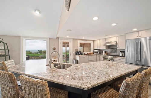 Plymouth House | Oceanview Retreat: Walk to Private Beach with Pool & Spa