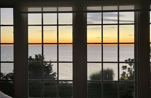 Plymouth House | Oceanview Retreat: Walk to Private Beach with Pool & Spa