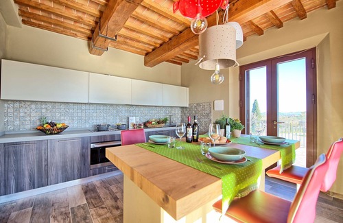 Peccioli Villa | Stunning private villa with A/C, WIFI, private pool, hot tub, patio and panoramic view