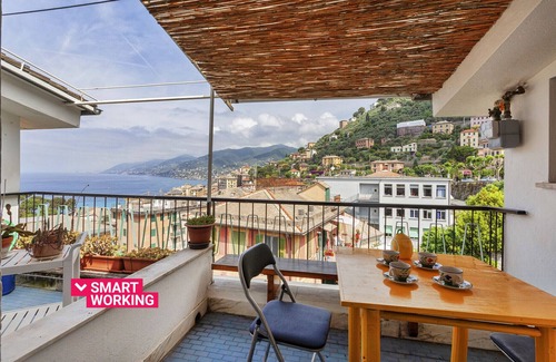 Camogli Apartment | Inviting Sea View Apartment with Terrace in Camogli