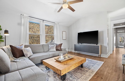 Lower East Side House | Stylish Milwaukee Home Near Amenities with Pool & Spa