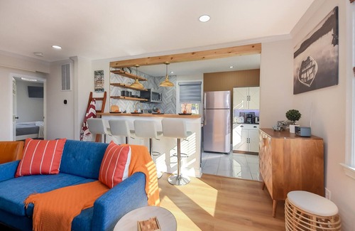 Parkville Apartment | Stylish 2BR with King Bed, Coffee Bar, Smart TVs, Spa Shower, and Great WiFi