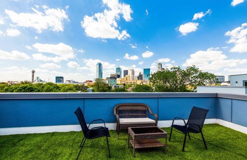 Cedars Apartment | Stylish condo with rooftop patio, central AC, & W/D - dog-friendly