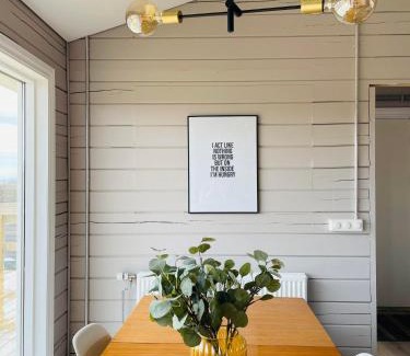 Borgarnes Apartment | Stylish Cottage Retreat with Inviting Hot Tub Experience
