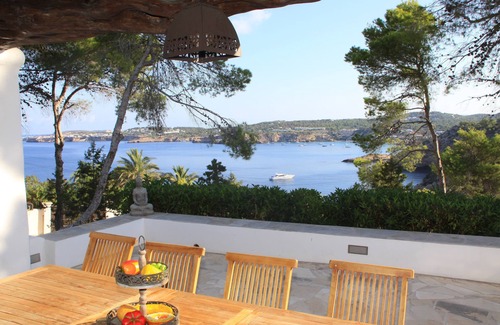 Sant Josep de sa Talaia Villa | Elegant Villa with Ocean Views, Pool & Private Gardens