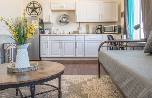 Seguin Apartment | Stylish, Modern, Industrial Fully Furnished Downtown 2nd Floor Micro Loft!