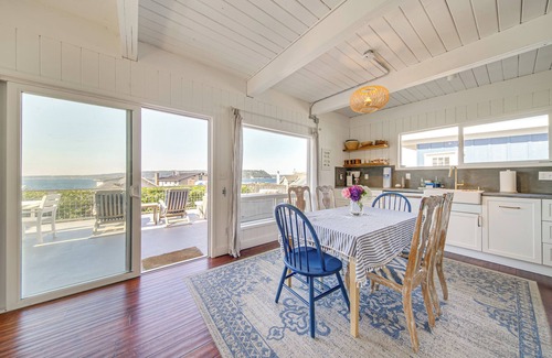 Langley Cabin | Beachfront Sandy Point Haven with Ocean Views and Spa