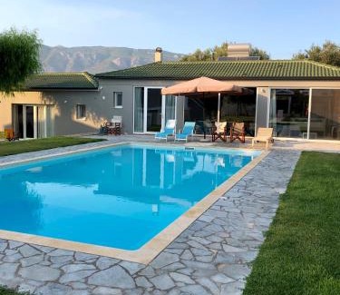 Korithion House | Idyllic Sunlit Pool House with Ocean View and Hot Tub