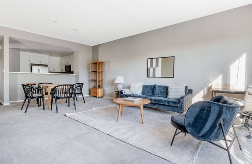 San Jose Apartment | Bright Santana Row 2BR with Pool, Gym & Pet-Friendly Perks