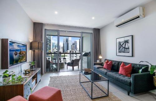 South Brisbane Apartment | Bright 4-Star Retreat with Pool in South Brisbane