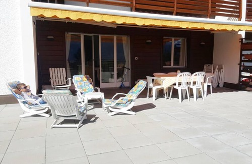 Randogne Apartment | Bright 2 BR Oasis with Large Terrace and Pool Views