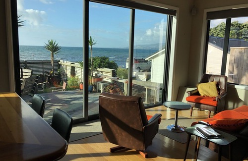 Pukerua Bay House | Beachfront Oasis with Ocean View & Family Amenities
