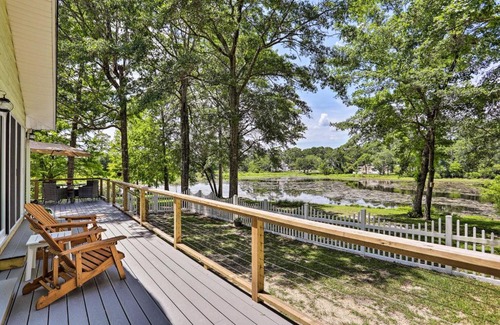 Sea Trail House | Serene Beach Home with Lake Views - 3 Mi to Coast
