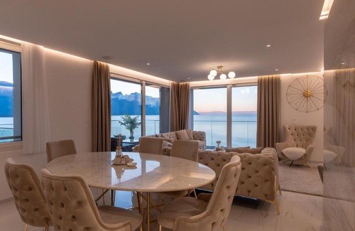 Veytaux Apartment | Elegant Sunset Home: Luxury Lakefront Apartment Awaits