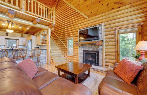 Sylva Cabin | Sunset & Mountain Views: Scenic Sylva Log Cabin!