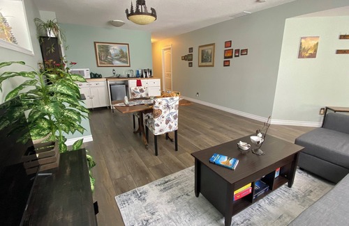Cochrane Bed & Breakfast | Inviting Sunset Suite: Walkout, Breakfast & Dog-Friendly!