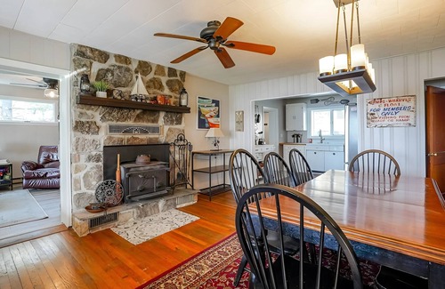 Swanton House | Serene Sunset View: Lakefront Retreat with Hot Tub & Dock