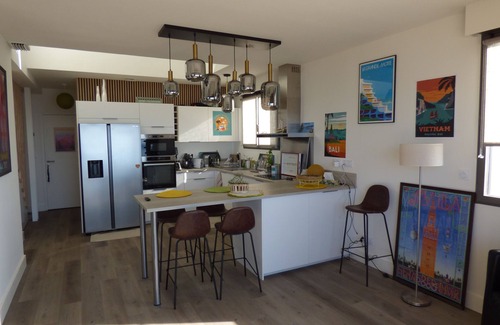 Palavas-les-Flots Apartment | Superb Duplex on the Beach, panoramic view of the Mediterranean, rated 5*, 8 Pers