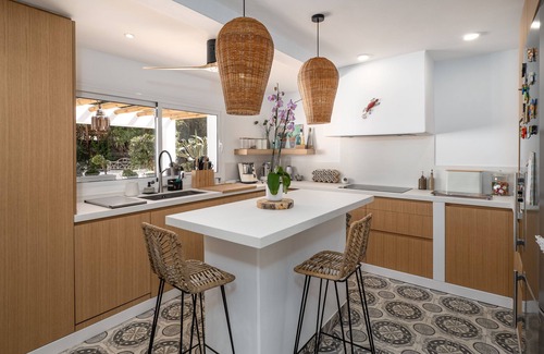 Calahonda Villa | Elegant Ibiza Style Villa with Ocean View, Steps to Beach