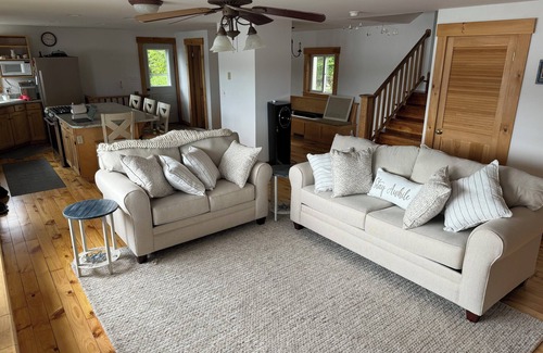 Bristol House | Superb waterfront house on Newfound Lake private beach, boathouse & deck