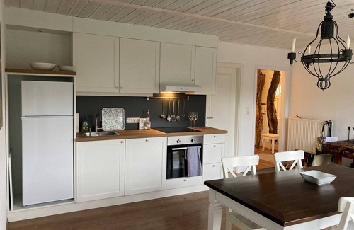 Harbshausen Apartment | Inviting Swedish Chalet on Lake Edersee with Family Amenities