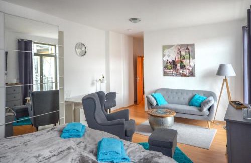 Magdeburg Apartment | SweetHome: Cozy Stay with Balcony, Kitchen & WiFi Access