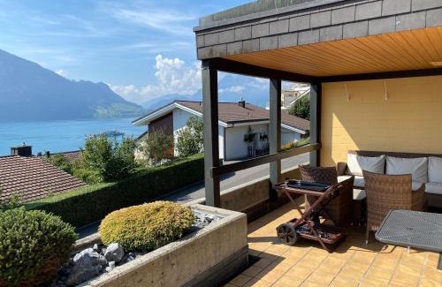 Weggis Apartment | Elegant Swiss Paradise Weggis with Oceanfront Pool Access