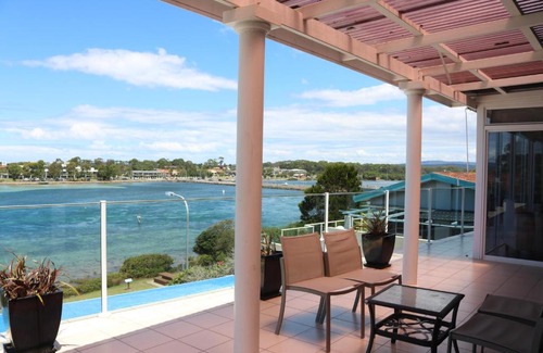 Merimbula House | Elegant Sybella: 5-Star Ocean View Retreat with Pool