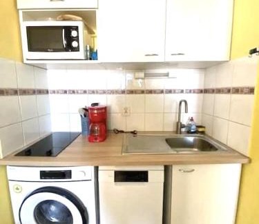 Saintes-Maries-de-la-Mer Apartment | Cozy T2 Cabin with Pool, Parking & AC for 4 Guests