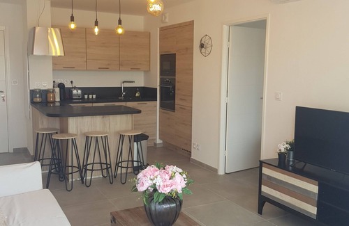 Saint-Cyr-sur-Mer Apartment | Beautiful T2 Nine with Terrace, Steps from the Beach
