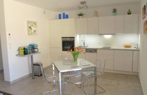 Farinole Apartment | Modern Retreat with Ocean View & Pool near Golfe Saint-Florent