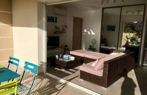 Farinole Apartment | Modern Retreat with Ocean View & Pool near Golfe Saint-Florent