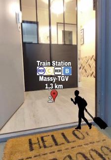Massy Apartment | Stylish T4 Massy TGV - Ideal for Families & Professionals