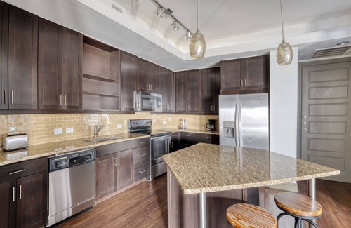North Burnet Apartment | Stylish 2BR Retreat with Pool & Gym Near Top Restaurants